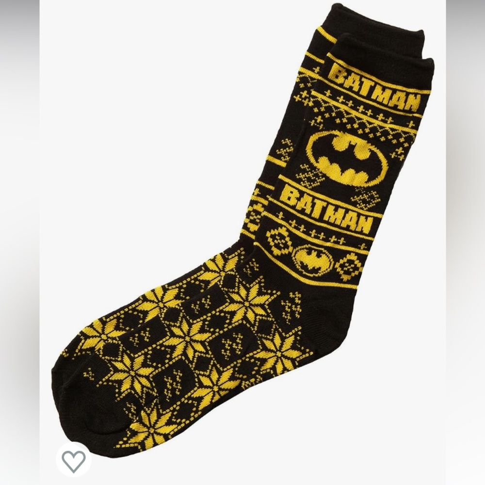 😎3/$10🆕🖤 Batman Sweater Socks Size NWT